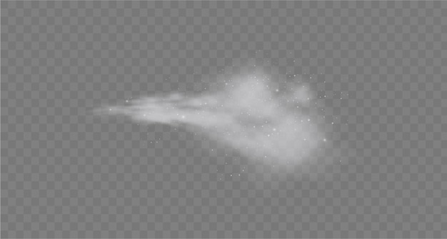 Nieve y viento en un fondo transparente Gradiente blanco Ilustración vectorial de elementos decorativos