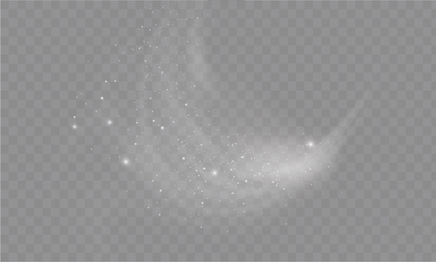 Nieve y viento en un fondo transparente Gradiente blanco Ilustración vectorial de elementos decorativos