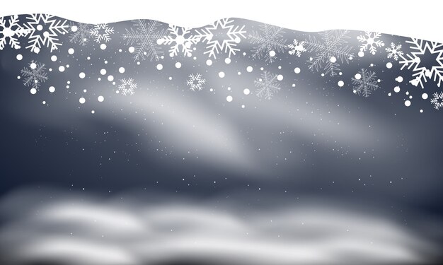 Vector nieve y viento sobre un fondo transparente. elemento decorativo degradado blanco, invierno y nieve con niebla.