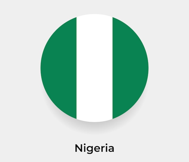 Nigeria bandera burbuja círculo forma redonda icono vector ilustración