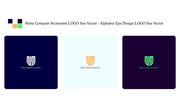 Nimra Computer Accessories LOGO vector libre Alfabeto Eps Design LOGO vector libre