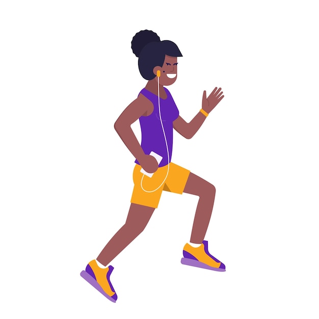 Niña africana corriendo con el jugador