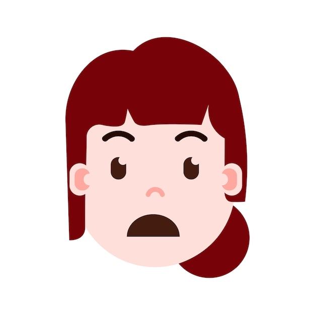 Vector niña cabeza emoji