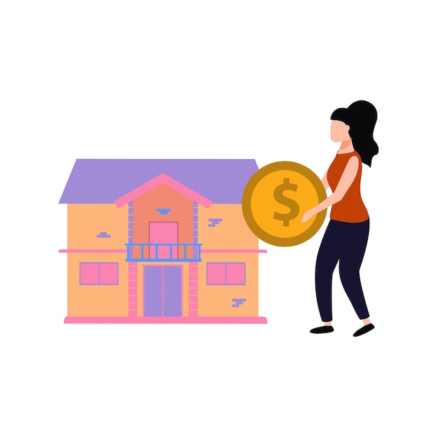 La niña está comprando una casa.