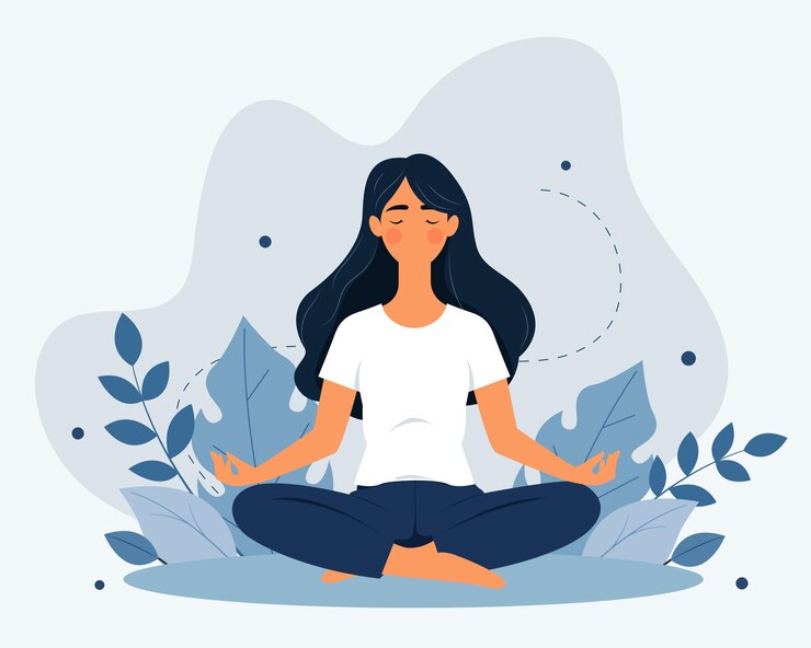 niña haciendo ilustración de yoga día internacional de yoga día de yoga fondo