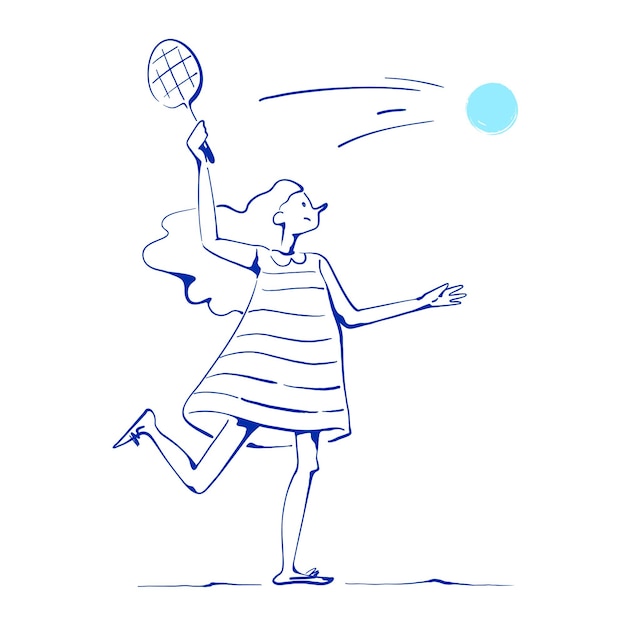 niña juega al tenis