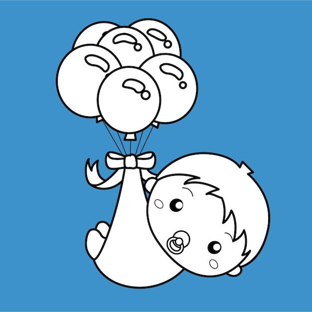Niña linda, niño, bebé, niños, dibujos animados, sellos digitales
