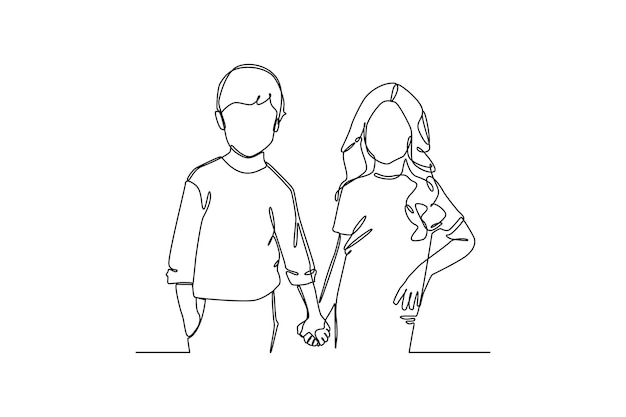 Niña y niño, actividad infantil, concepto minimalista, divertido, caricatura, carácter, vector, ilustración, aislado, blanco, plano de fondo