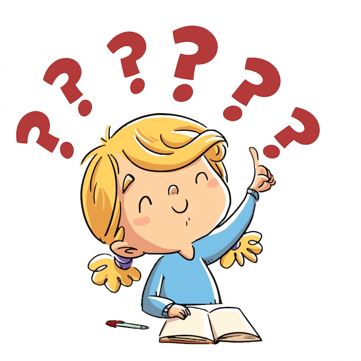 Vector niña que sabe una respuesta