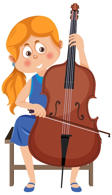 Una niña tocando el violonchelo