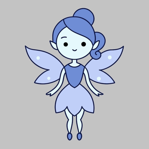 Vector niña con traje de invierno elfo de navidad dibujado a mano personaje de dibujos animados pegatina icono concepto aislado