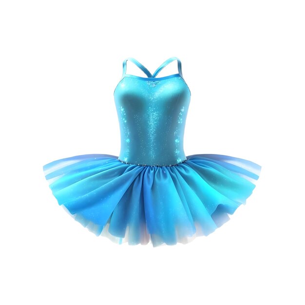 Vector niñas criss cross correa tutu vestido sequins ballet leotard azul