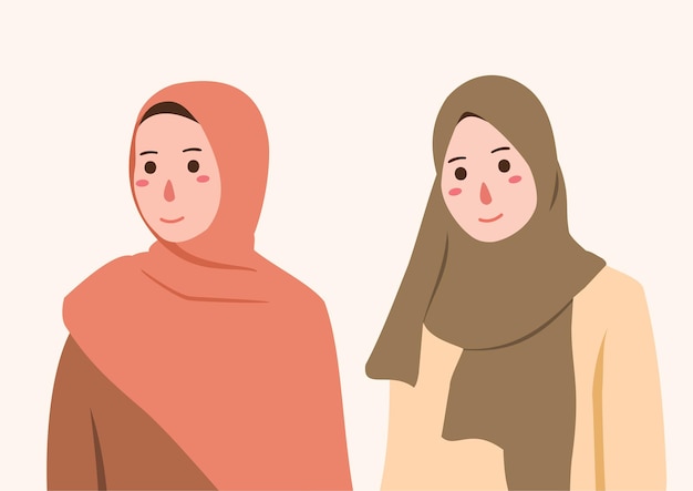 Niñas hijab con estética pashmina