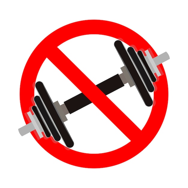 Ningún icono de fitness de prohibición de ejercicio