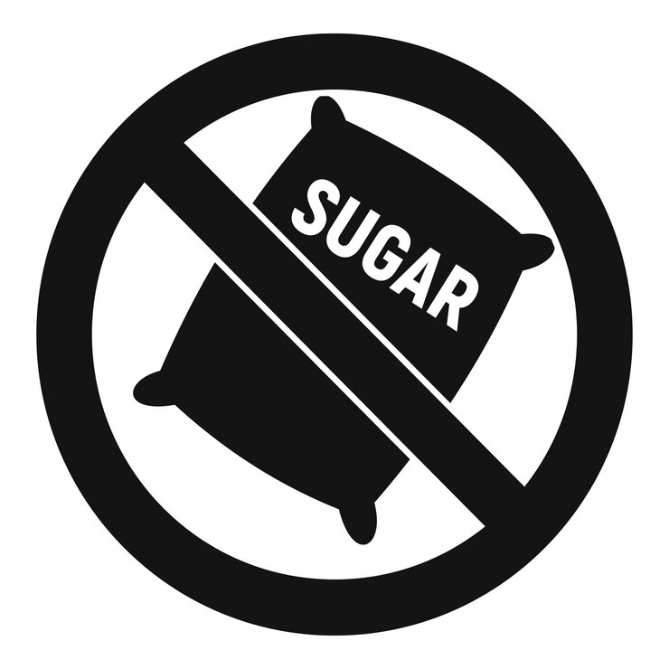 Vector ningún icono de saco de azúcar ilustración simple de ningún icono de vector de saco de azúcar para diseño web aislado sobre fondo blanco