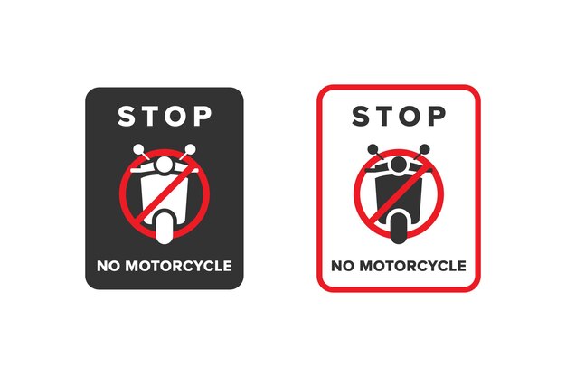 Ningún vector de icono de motocicleta