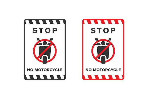 Ningún vector de icono de motocicleta