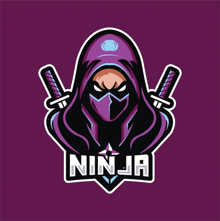 Vector ninja gaming logo esport