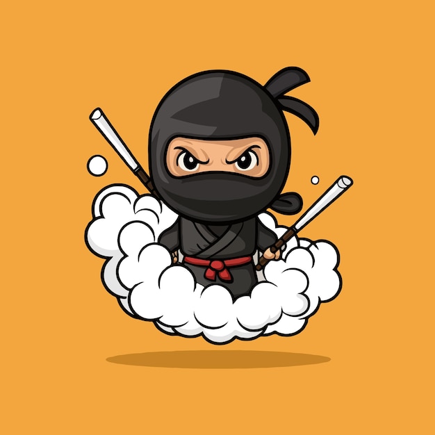 Vector ninja vectorial libre en la nube