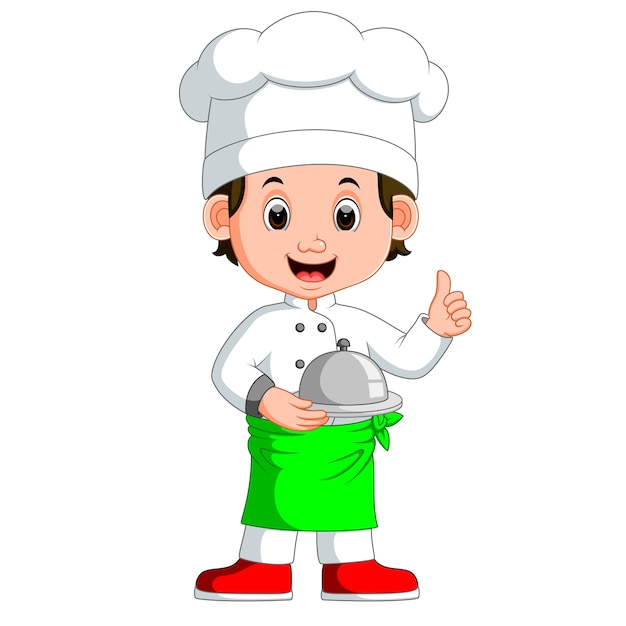 niño chef de dibujos animados