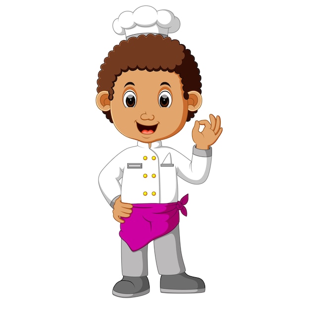 niño chef de dibujos animados
