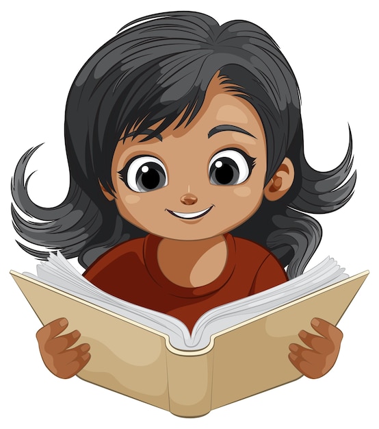 Niño curioso absorto en la lectura