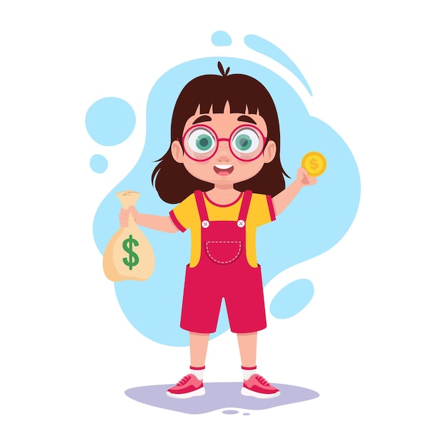Niño con dinero en mano