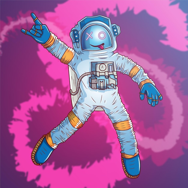 Vector niño con disfraz de astronauta para halloween