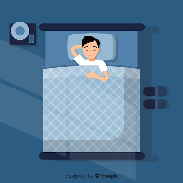 Niño durmiendo en la cama