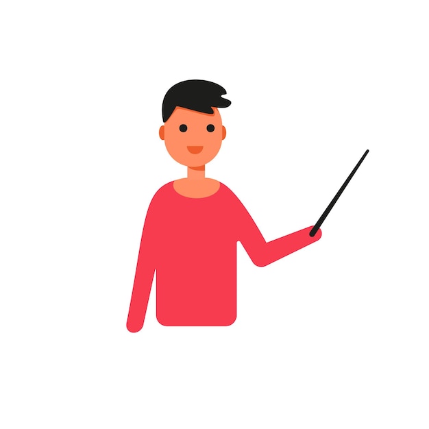 Niño de la escuela en ropa casual estudiando en el escritorio Vector ilustración de dibujos animados de estilo plano eps