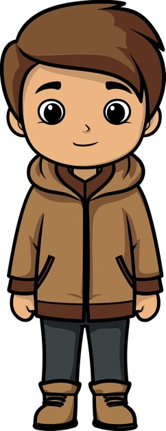 El niño espíritu aventurero Vector Vector Sketch de un niño sonriente