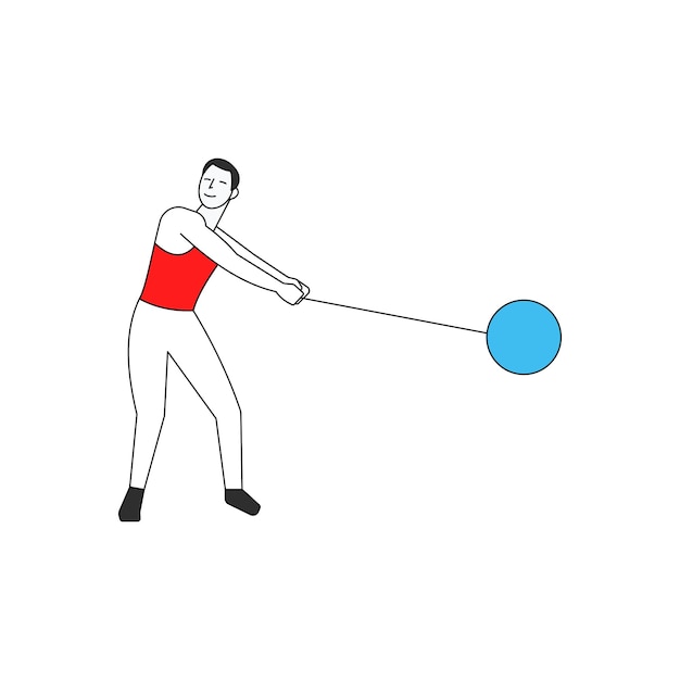 El niño está lanzando la pelota.