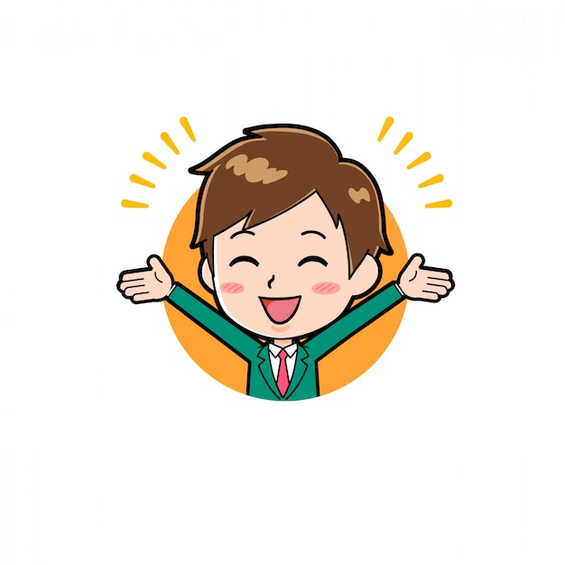 Un niño feliz de la escuela