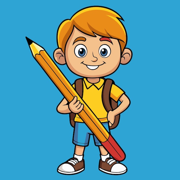 niño feliz lindo listo para ir a la escuela