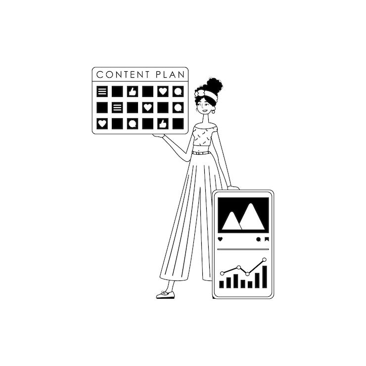 Vector niño femenino y plan de mensaje sociable forte reenvío etymon pirateo y cabeza analógica blanca estilo de moda ilustración vectorial