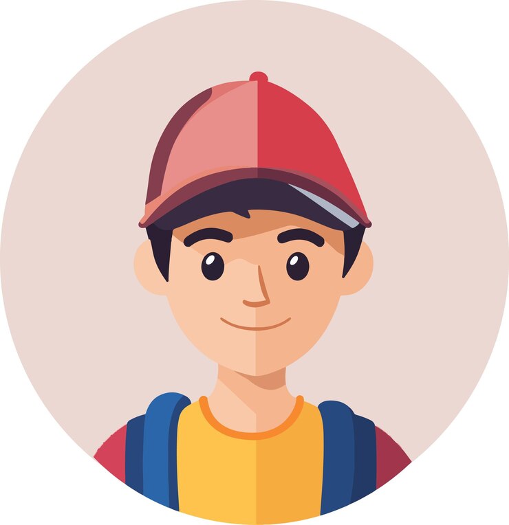Vector niño con una gorra genial para ilustraciones infantiles
