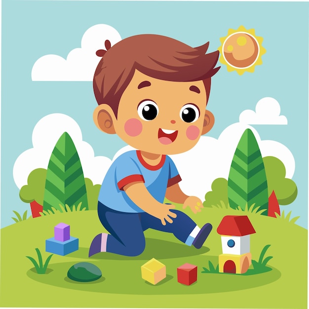 un niño jugando con juguetes y un sol y una imagen de un niño jugado con un sol y un sol