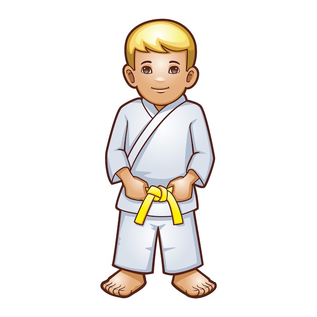 Vector niño del karate