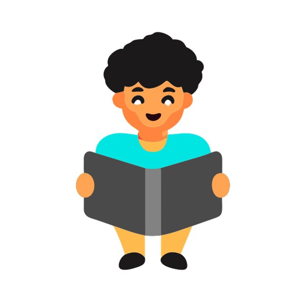 niño leyendo un icono de libro