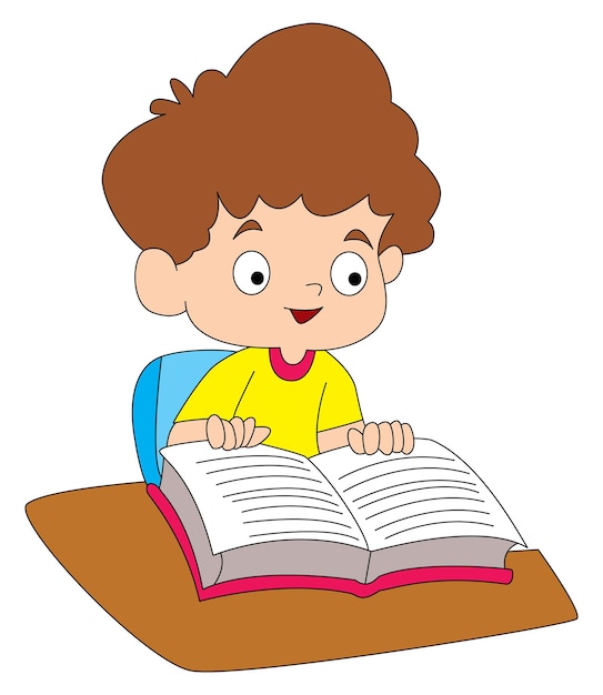 Niño leyendo un libro