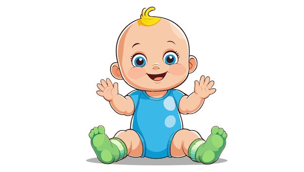 Un niño lindo y feliz con los brazos abiertos