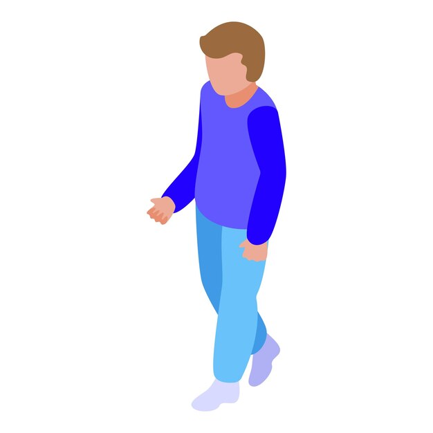 Niño niño icono isométrico vector niños niño pequeño personaje
