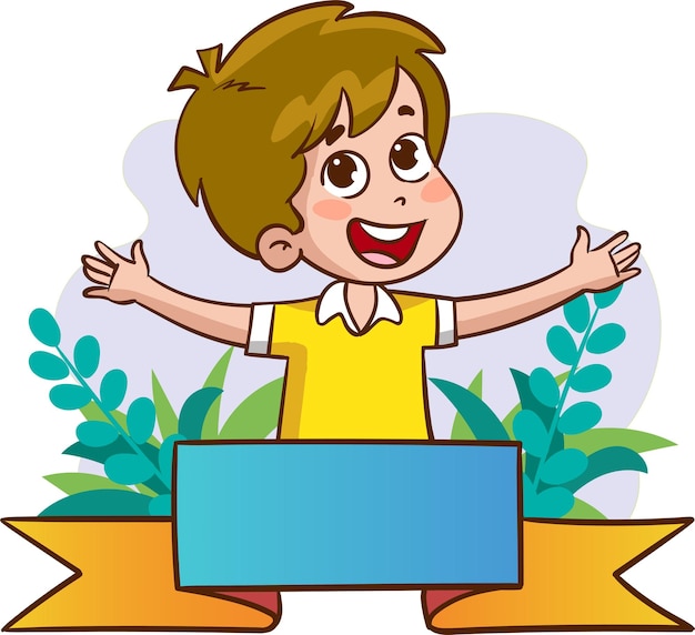 niño persona cartelera educación niño juguetón cartel preescolar presentación escuela sonrisa f