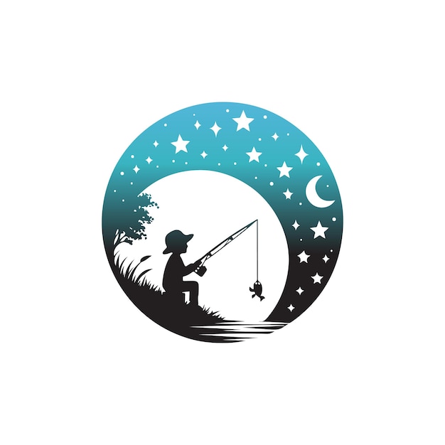Niño pescador nocturno