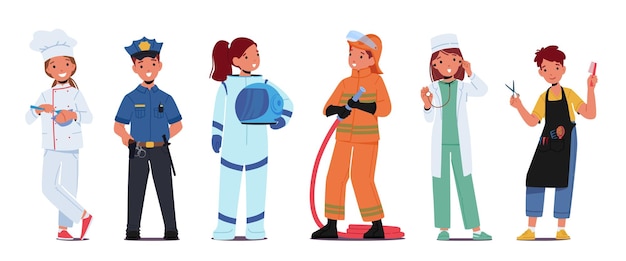Niño Profesión Cocinero Policía Astronauta Bombero Doctor Peluquero Personajes Los niños eligen Ocupación
