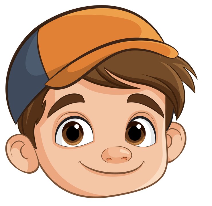 Vector niño sonriente con gorra