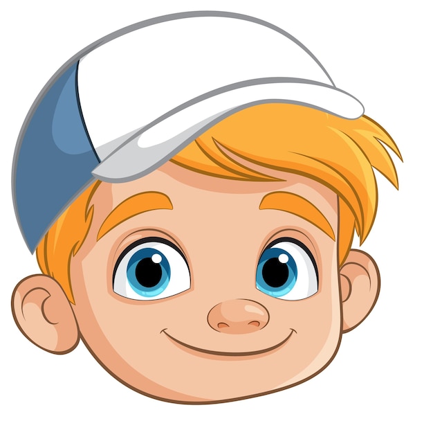 Niño sonriente de ojos azules