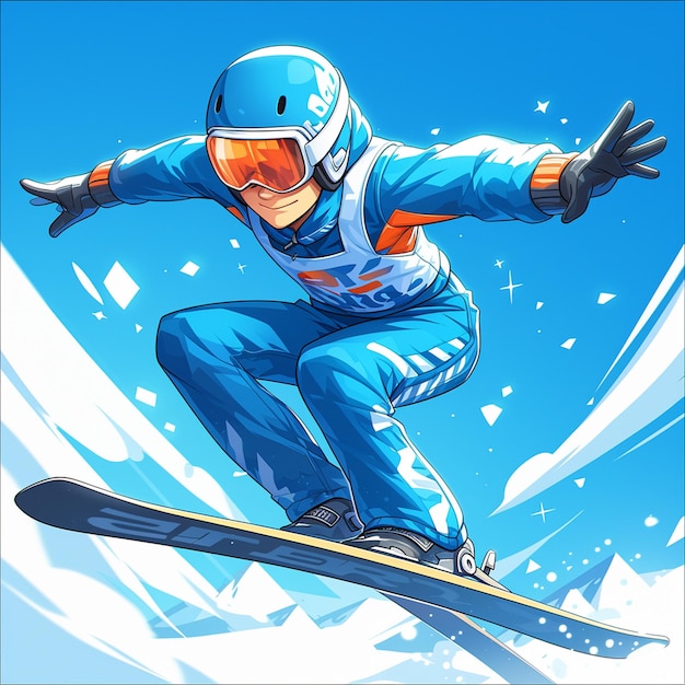 Un niño de Stockton practica el salto de esquí al estilo de los dibujos animados