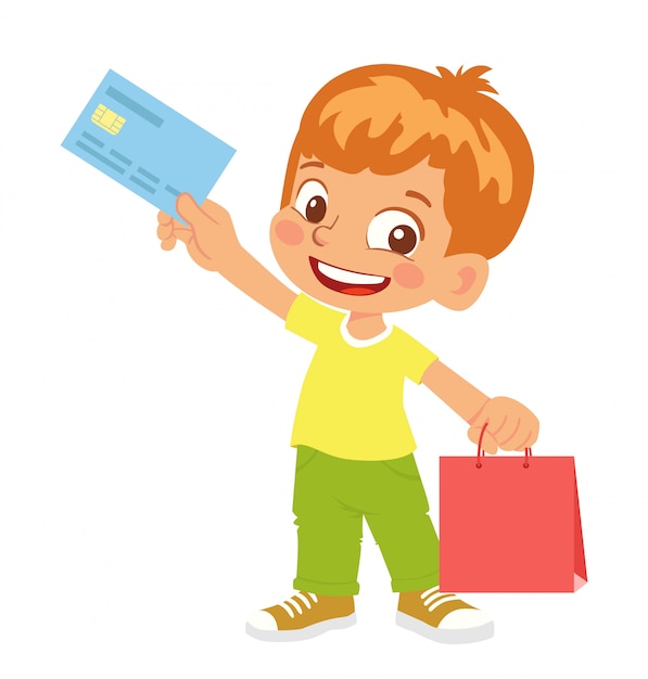 Niño tiene tarjeta de crédito
