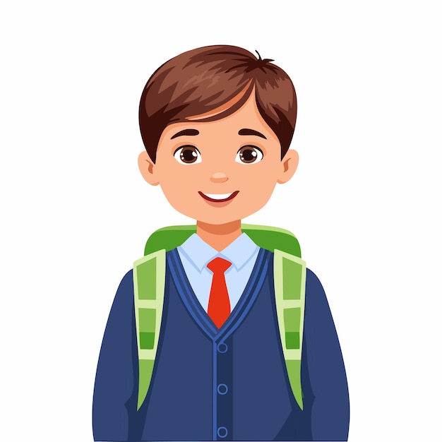 Niño con uniforme escolar